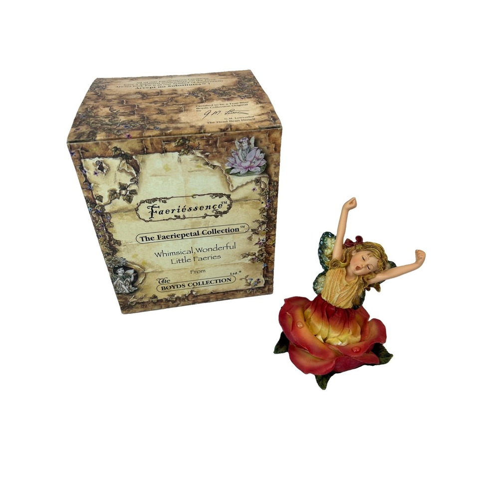 Boyds Bear Faeriessence Faeriepetal Rosemarie Morning Dew Fairy Figurine 36114